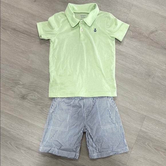 Carter’s Green Polo Shirt Classic Cotton Pique - Picture 1 of 1